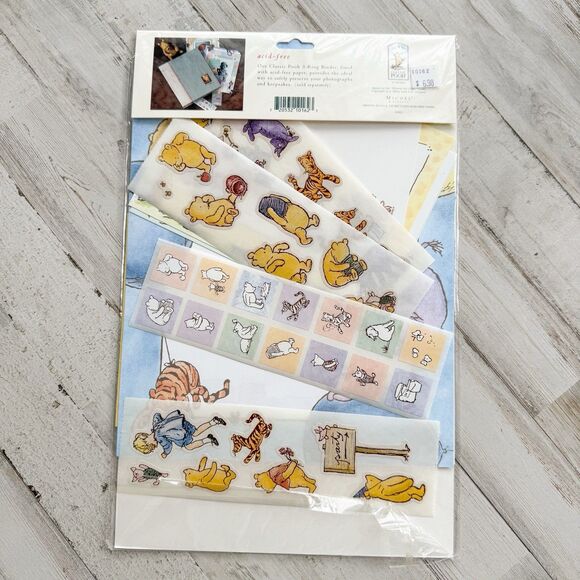 Vintage Classic Winnie the Pooh Scrapbook Page Kits Lot Christmas & Celebration - Picture 10 of 12